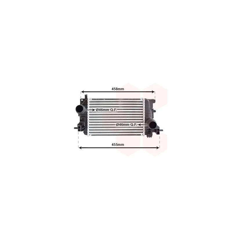 Intercooler, échangeur VAN WEZEL 37004592