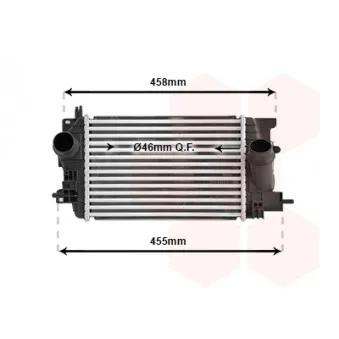 Intercooler, échangeur VAN WEZEL 37004593
