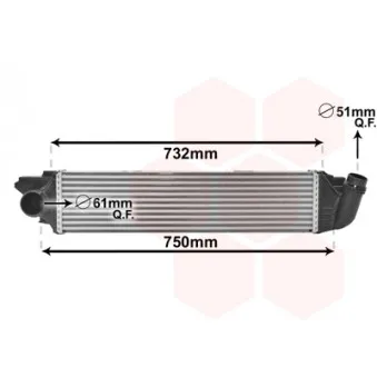 Intercooler, échangeur VAN WEZEL 37004622