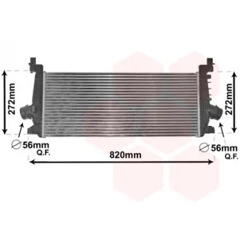 Intercooler, échangeur VAN WEZEL 37004640