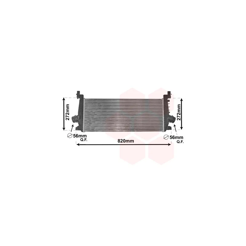 Intercooler, échangeur VAN WEZEL 37004640