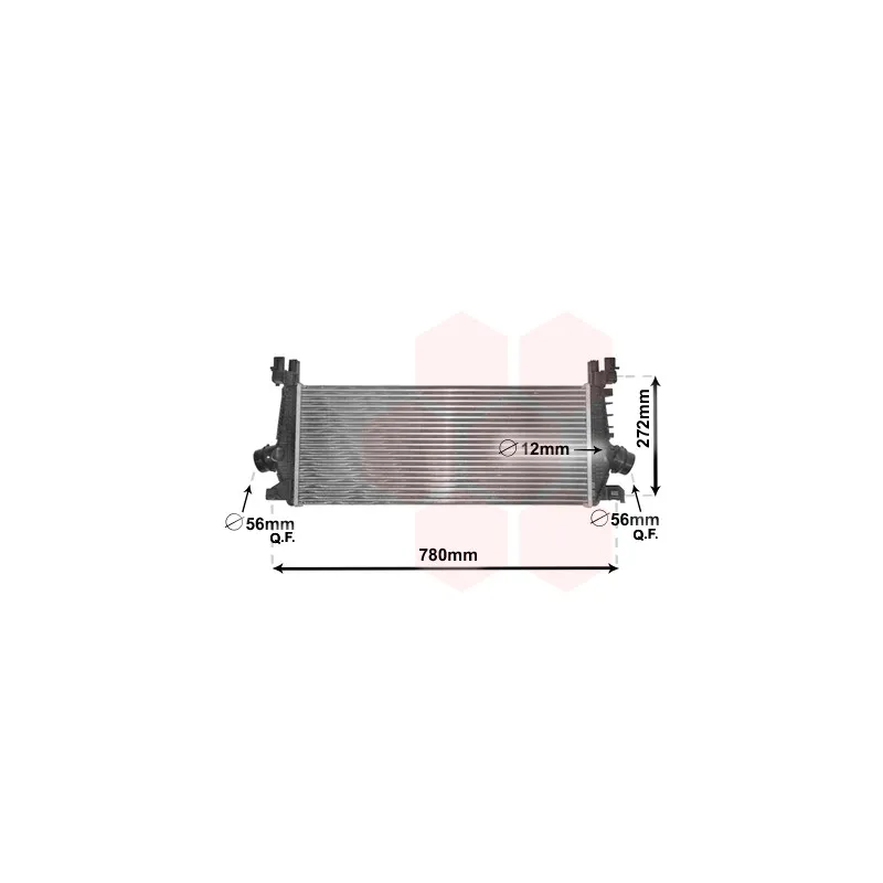 Intercooler, échangeur VAN WEZEL 37004648