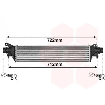 Intercooler, échangeur VAN WEZEL 37004661