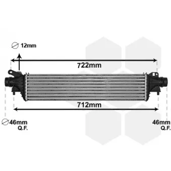 Intercooler, échangeur VAN WEZEL 37004663