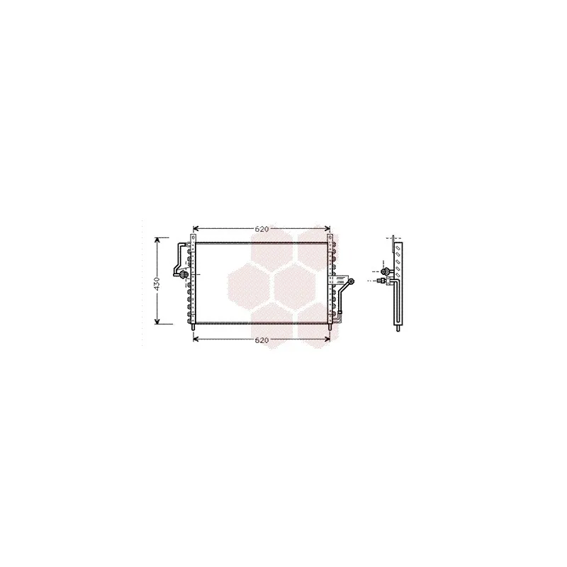 Condenseur, climatisation VAN WEZEL 37005223