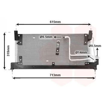 Condenseur, climatisation VAN WEZEL 37005224