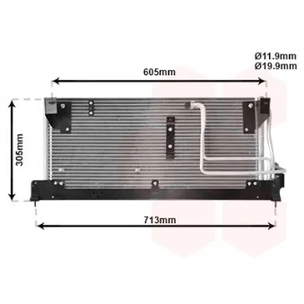 Condenseur, climatisation VAN WEZEL 37005225
