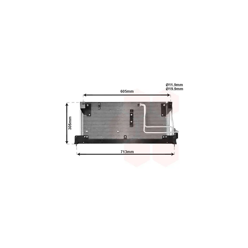 Condenseur, climatisation VAN WEZEL 37005225
