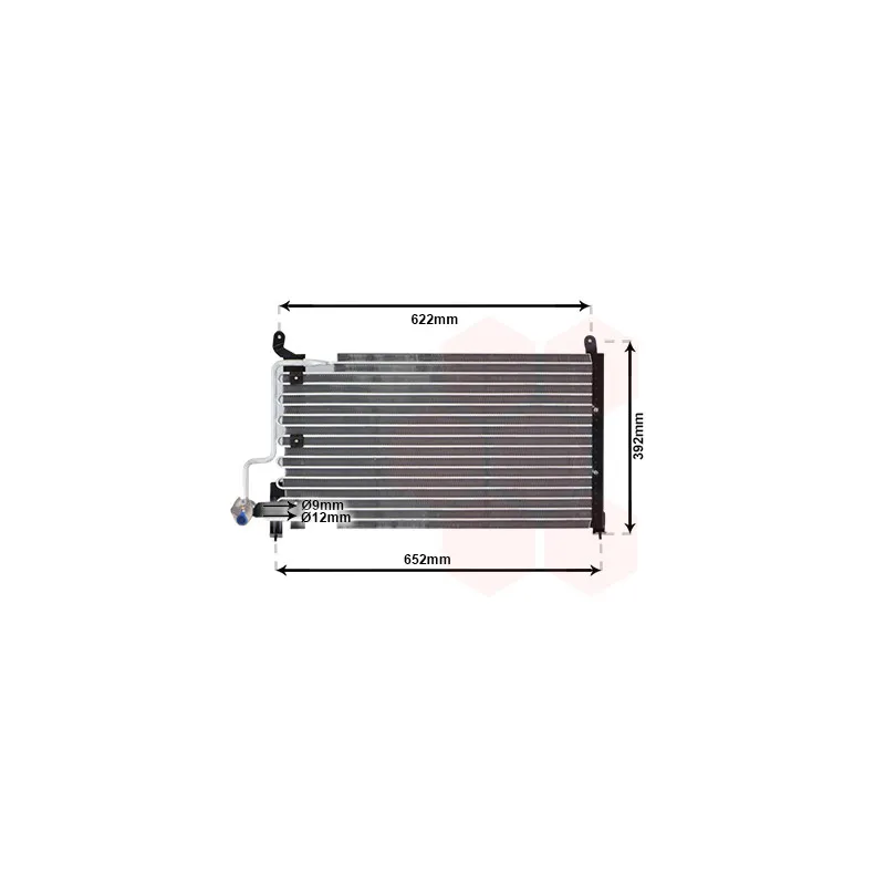 Condenseur, climatisation VAN WEZEL 37005229