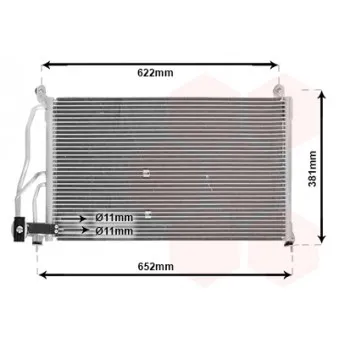 Condenseur, climatisation VAN WEZEL 37005231