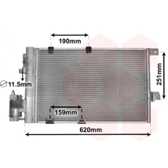 Condenseur, climatisation VAN WEZEL 37005251