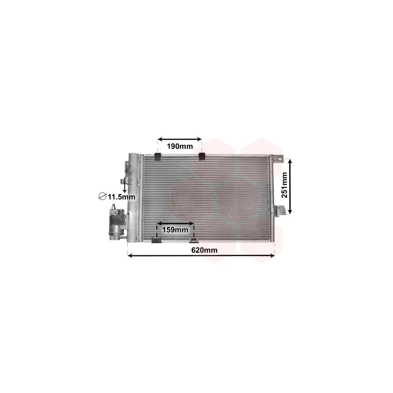 Condenseur, climatisation VAN WEZEL 37005251
