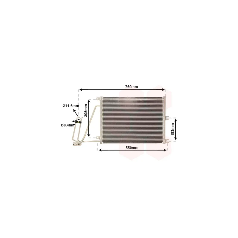 Condenseur, climatisation VAN WEZEL 37005265