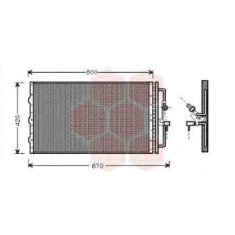 Condenseur, climatisation VAN WEZEL 37005267