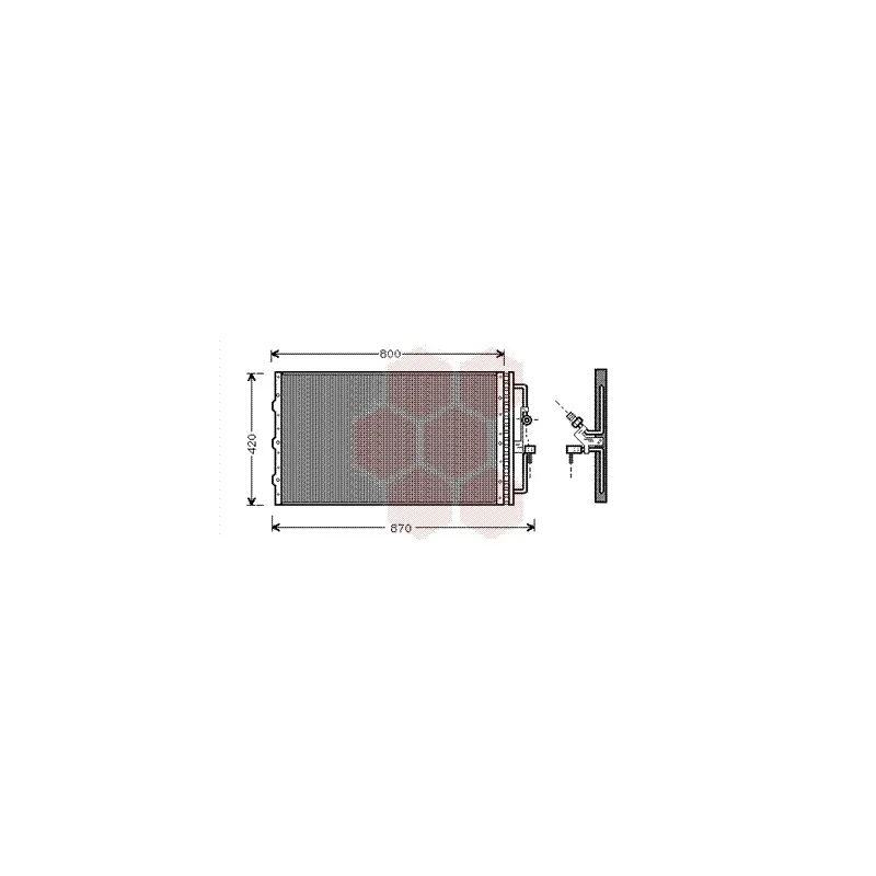 Condenseur, climatisation VAN WEZEL 37005267