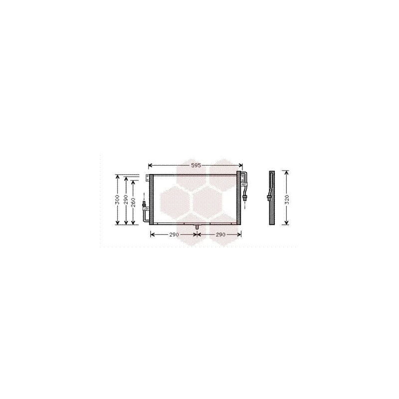 Condenseur, climatisation VAN WEZEL 37005268