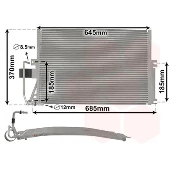 Condenseur, climatisation VAN WEZEL 37005274