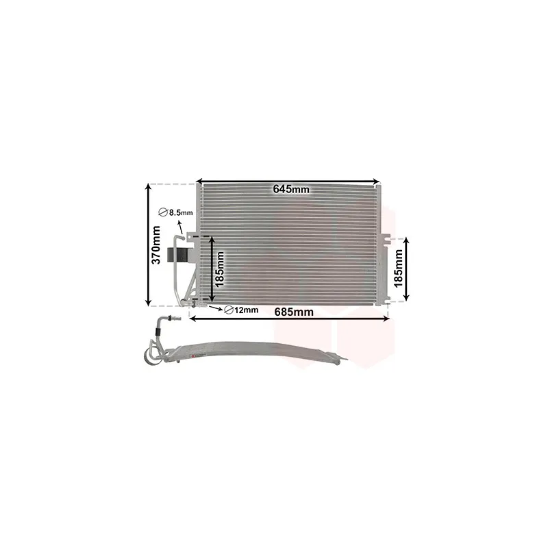 Condenseur, climatisation VAN WEZEL 37005274