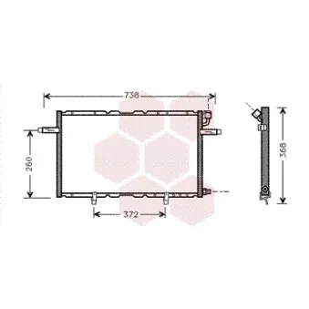 Condenseur, climatisation VAN WEZEL 37005297