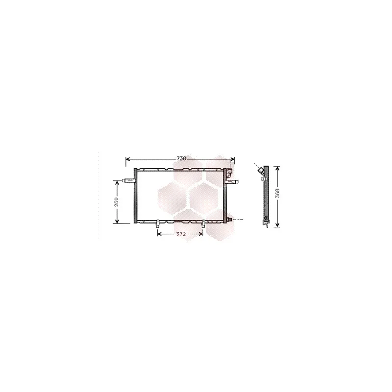Condenseur, climatisation VAN WEZEL 37005297