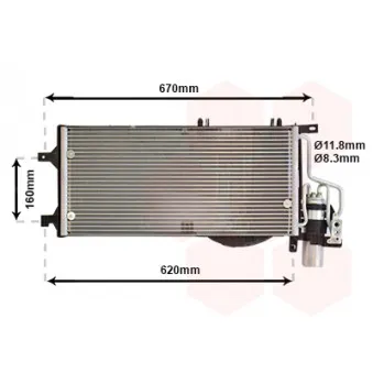 Condenseur, climatisation VAN WEZEL 37005310
