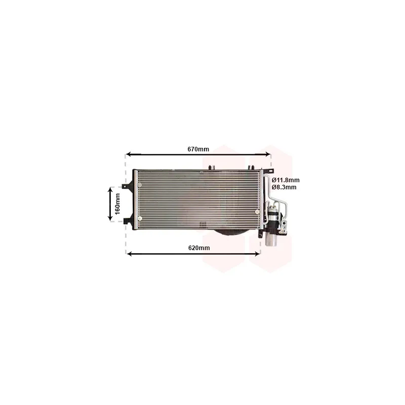 Condenseur, climatisation VAN WEZEL 37005310