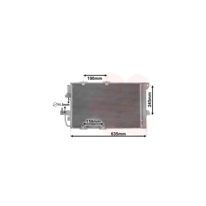 Condenseur, climatisation avant droit VAN WEZEL 37005326