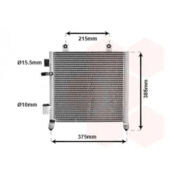 Condenseur, climatisation VAN WEZEL 37005342