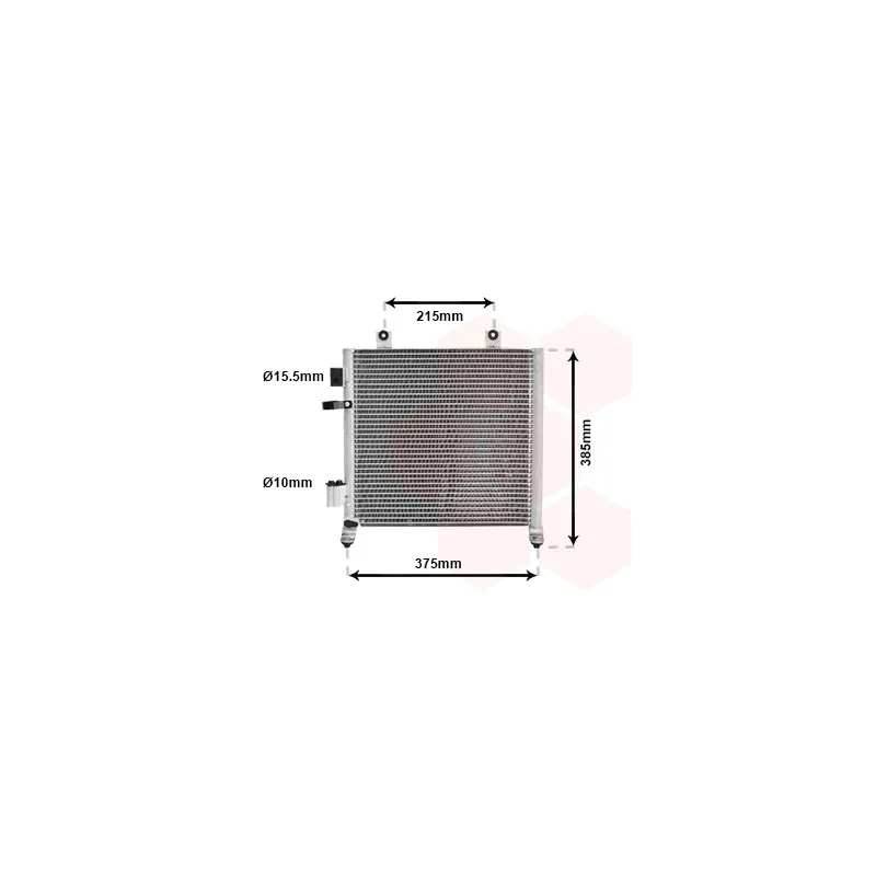 Condenseur, climatisation VAN WEZEL 37005342