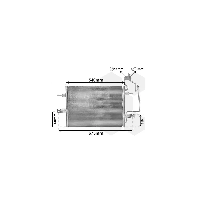 Condenseur, climatisation VAN WEZEL 37005349
