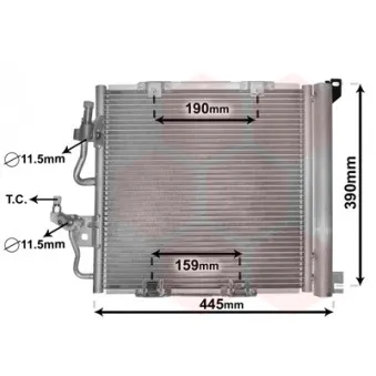 Condenseur, climatisation VAN WEZEL 37005368