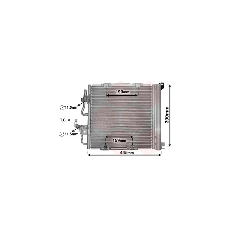 Condenseur, climatisation VAN WEZEL 37005368