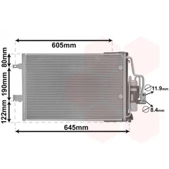 Condenseur, climatisation VAN WEZEL 37005369