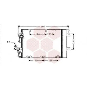 Condenseur, climatisation VAN WEZEL 37005384