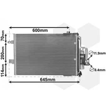 Condenseur, climatisation VAN WEZEL 37005385