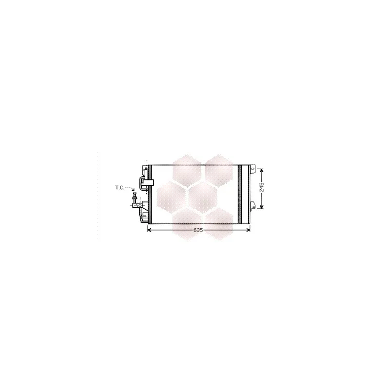 Condenseur, climatisation VAN WEZEL 37005390