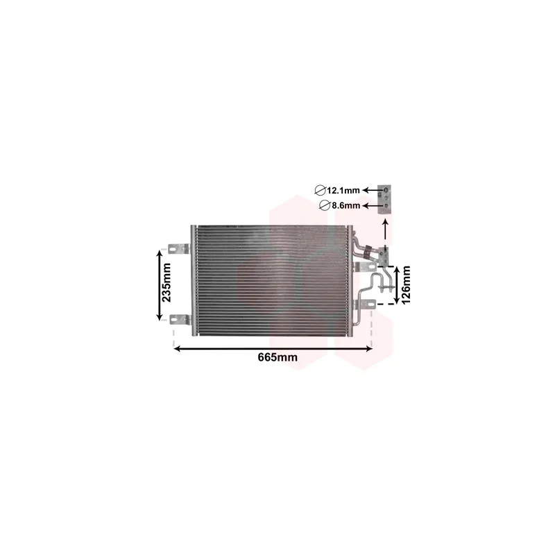 Condenseur, climatisation VAN WEZEL 37005394