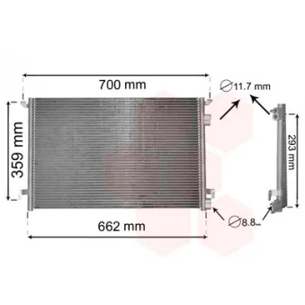 Condenseur, climatisation VAN WEZEL 37005397