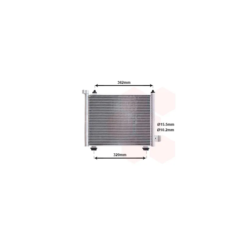 Condenseur, climatisation VAN WEZEL 37005402