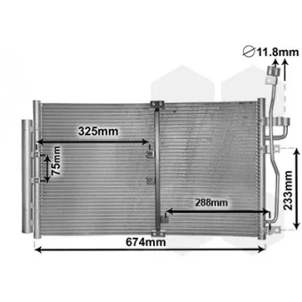 Condenseur, climatisation VAN WEZEL 37005425