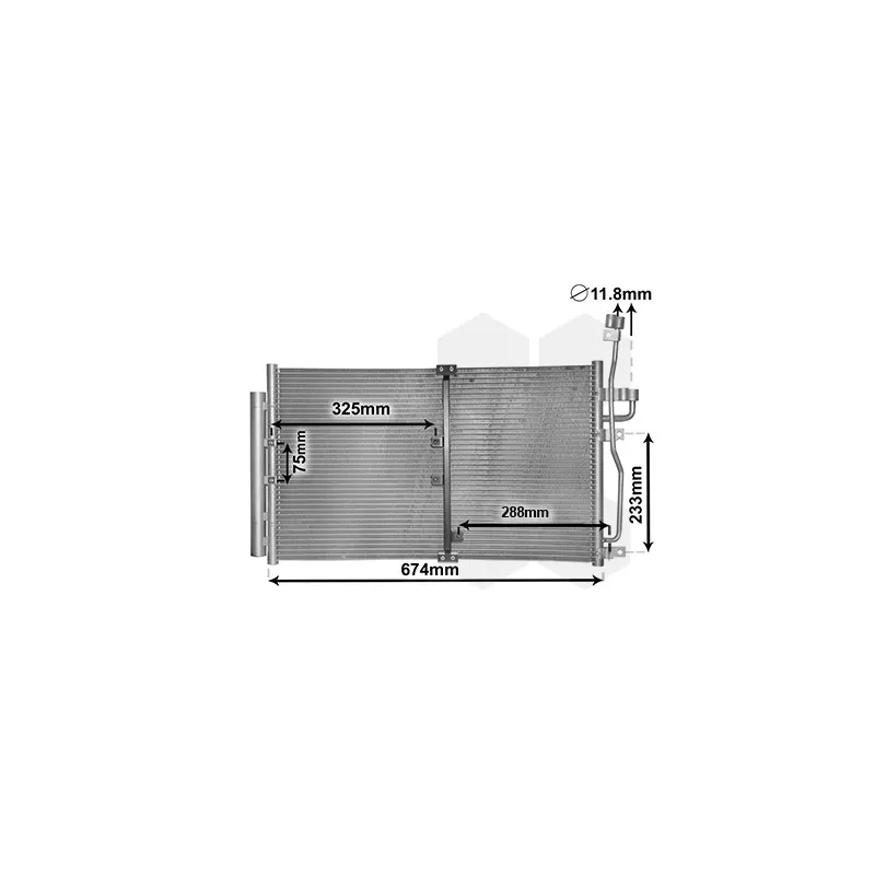 Condenseur, climatisation VAN WEZEL 37005425