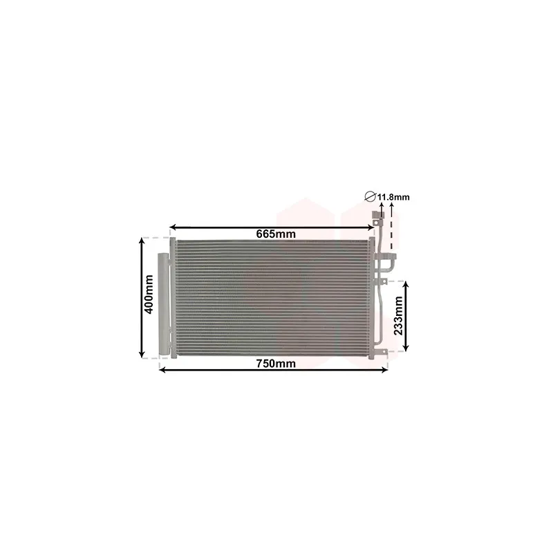Condenseur, climatisation VAN WEZEL 37005433