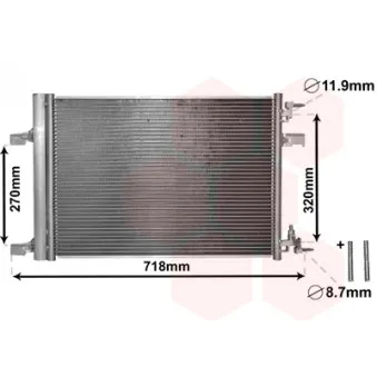 Condenseur, climatisation VAN WEZEL 37005500