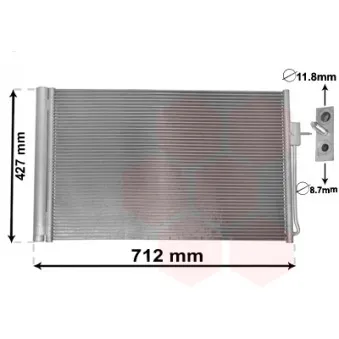Condenseur, climatisation VAN WEZEL 37005611