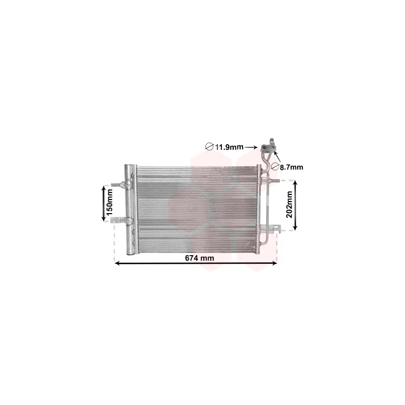 Condenseur, climatisation VAN WEZEL 37005620