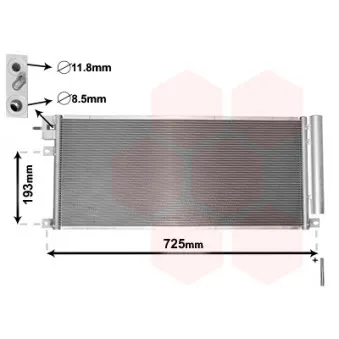 Condenseur, climatisation VAN WEZEL 37005634