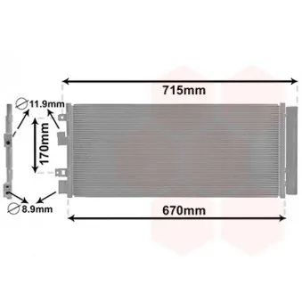 Condenseur, climatisation VAN WEZEL 37005690
