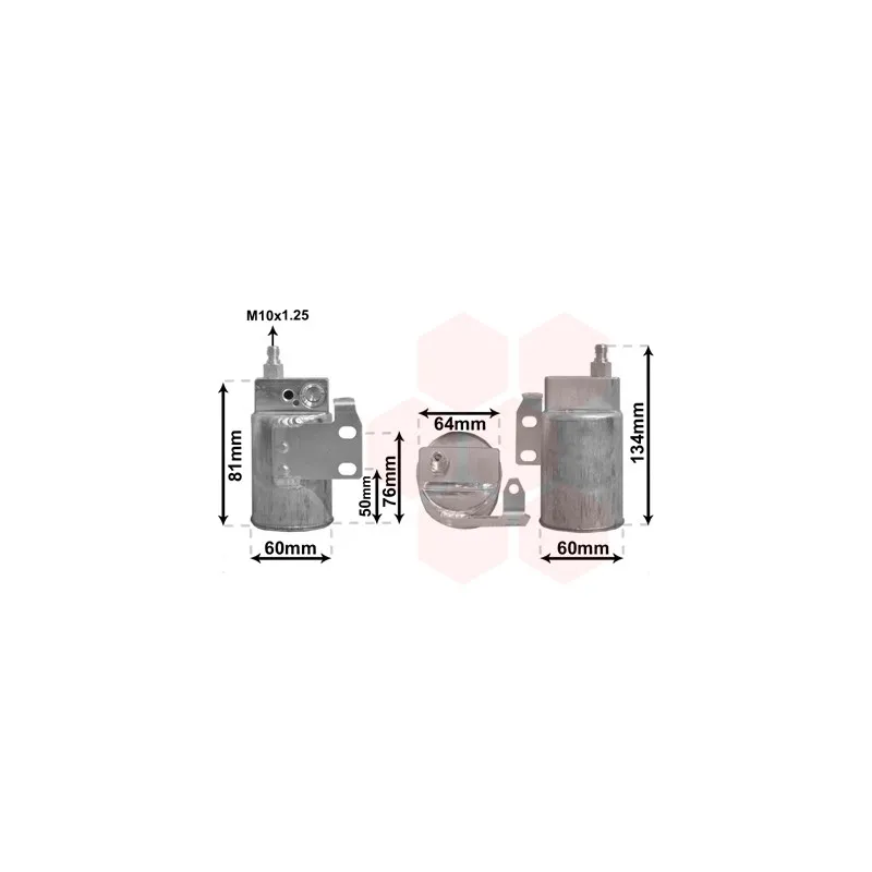 Filtre déshydratant, climatisation VAN WEZEL 3700D143