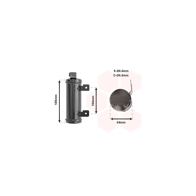 Filtre déshydratant, climatisation VAN WEZEL 3700D282
