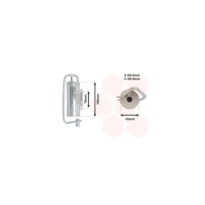 Filtre déshydratant, climatisation VAN WEZEL 3700D335